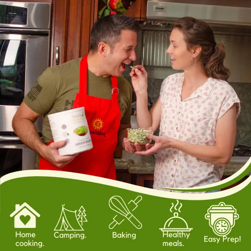 Miniatura 3 de Ready Harvest Alimentos liofilizados - Judías verdes Alimentos de emergencia Vegetales para acampar Lata #10 Vida útil de 25 años Latas