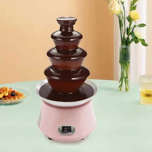 Miniatura 3 de Máquina de fuente de chocolate de 4 niveles, capacidad de 2.2 libras, fuente de chocolate eléctrica, para encimera, fuente de fondue de chocolate