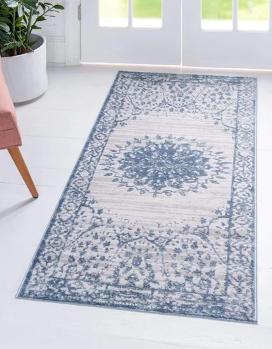 Miniatura 16 de Unique Loom Colección Aberdeen - Alfombra Derbyshire (2' 2" x 3' 1" Rectángulo, Azul Claro/Gris)