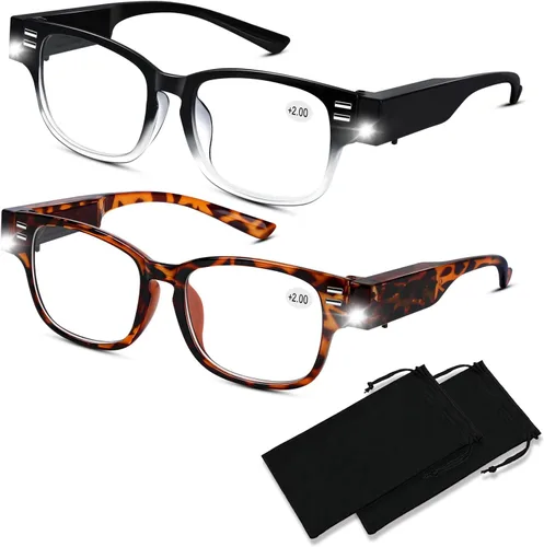 Miniatura 8 de Reading Glasses with Lights and Magnifier Bright LED Readers Lighted Magnifying Glasses Lighted Eyeglasses