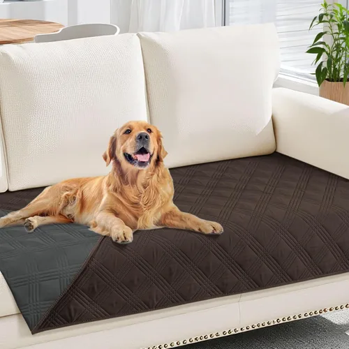 Miniatura 105 de hyha Manta impermeable para perros, manta reversible para cama de mascotas, funda suave para sofá/sillón lavable para perros, fundas impermeables