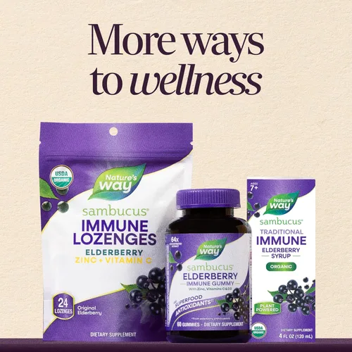 Miniatura 8 de Nature's Way Sambucus - Jarabe de saúco tradicional orgánico para apoyo inmunológico tradicional*, con extracto de saúco negro orgánico altamente