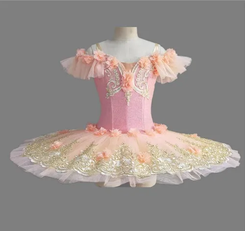 Miniatura 2 de Vestido de baile latino para niñas, manga larga, dobladillo con volantes, vestido de terciopelo latino con dobladillo con volantes, disfraz