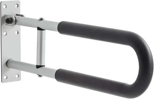 Miniatura 9 de VEVOR Barra de seguridad para inodoro, barra de agarre en forma de U de 23.8 pulgadas, poste de seguridad plegable para personas mayores, barra