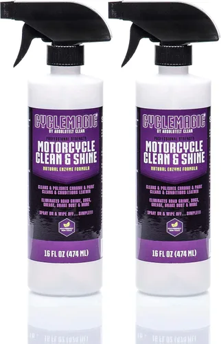 Miniatura 8 de CycleMagic - Limpiador y acondicionador de motocicletas Clean and Shine Limpiador de cromo, limpiador de cuero, pintura y más, elimina
