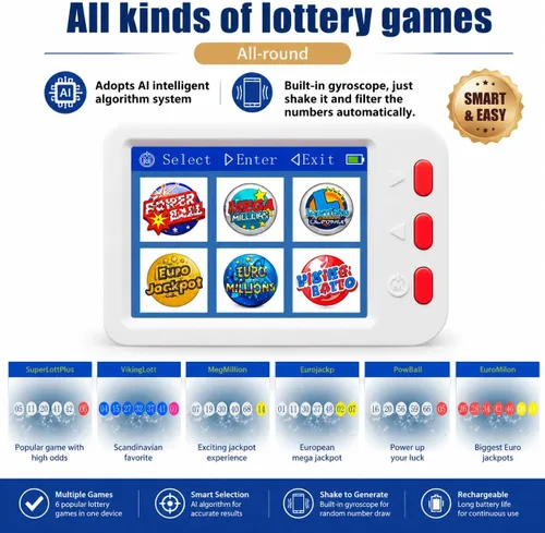 Miniatura 6 de Selector de números de lotería AI, máquina eléctrica de bolas de lotería, software de IA Lotto Genius, generador de números de lotería AI