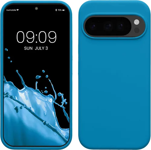 Miniatura 17 de kwmobile Funda Compatible con Google Pixel 6 Pro - Funda de Teléfono de Silicona TPU con Acabado Suave - Azul Caribe