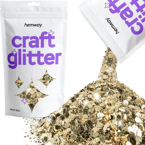 Miniatura 26 de Hemway Craft Glitter - Rojo Copos de lentejuelas metálicas de varios tamaños para manualidades de resina y epoxi Suministros para vasos
