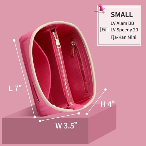 Miniatura 4 de Doxo Organizador de bolso organizador de bolsas para bolso y bolso bolsa en bolsa perfecto para Speedy 20 y más rosa-S