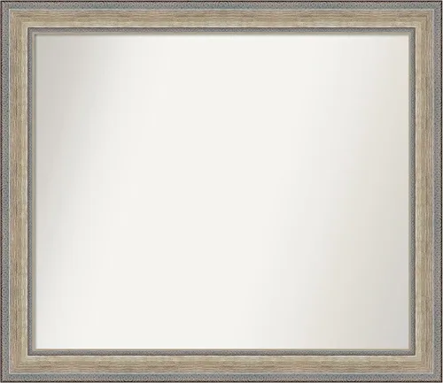 Miniatura 444 de Amanti Art Espejo de baño plateado para sobre fregadero, 28 x 47 pulgadas, espejo rectangular de plata imperial, marco de madera tradicional de gran