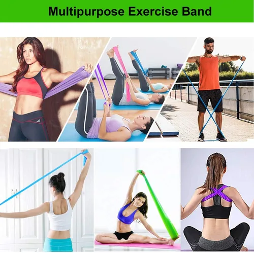 Miniatura 6 de Bandas de resistencia, bandas elásticas de ejercicio para entrenamiento en casa, terapia física, recuperación, yoga, pilates, entrenamiento