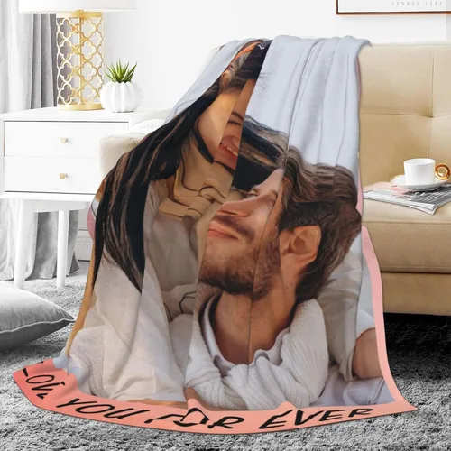 Miniatura 5 de Manta personalizada, diseño de vellón con texto, mantas con imágenes personalizadas para bebé, madre, padre, adultos, amigos, amantes, perros, 1 Foto