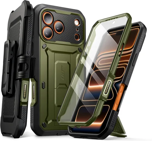 Miniatura 16 de SUPCASE Funda para iPhone 17 Pro Max con botón de control de cámara (Unicorn Beetle Pro), [soporte integrado y protector de pantalla]