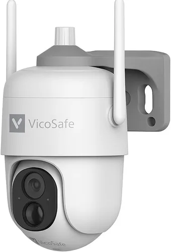 Miniatura 2 de VicoHome - Cámara de seguridad inalámbrica para exteriores con panel solar, cámara WiFi alimentada por batería 2K, vigilancia PTZ de 360°, visión