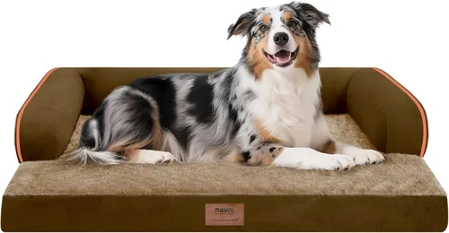 Miniatura 79 de Cama ortopédica impermeable para perros pequeños, cama para perros de tamaño mediano, cómoda cama para mascotas y gatos con lados, funda extraíble