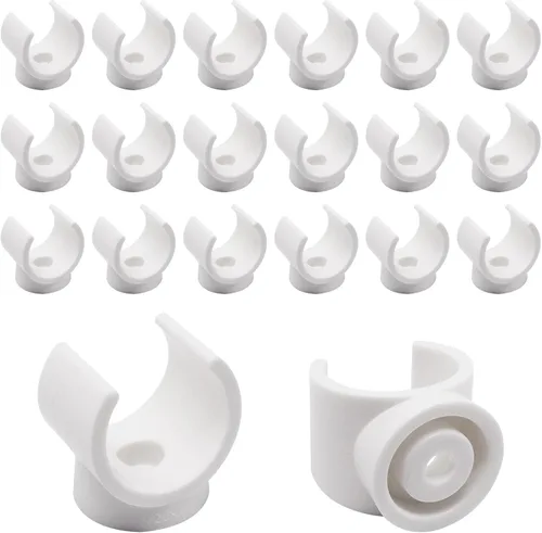 Miniatura 15 de Pinzas de tubo PEX de 1 pulgada, paquete de 20 perchas de tubo de 0.98 pulgadas (0.984 in), abrazaderas de tubo PEX, soporte de tubería de PVC
