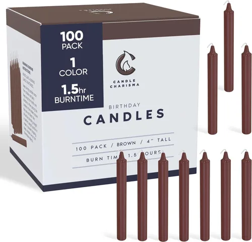 Miniatura 13 de Candle Charisma 100 Velas de Hechizo Blancas - Velas Chime de Parafina Sin Fragancia de 4", Sin Humo y Sin Goteo, Velas de Colores, 1.5 Horas