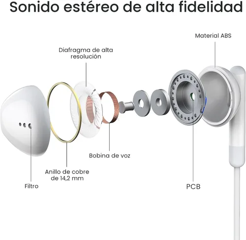 Miniatura 6 de Auriculares USB C para iPhone 17 16 15 Pro Max Plus iPad Pro USB C Auriculares con micrófono Control de volumen USB C Auriculares con cable USB Tipo