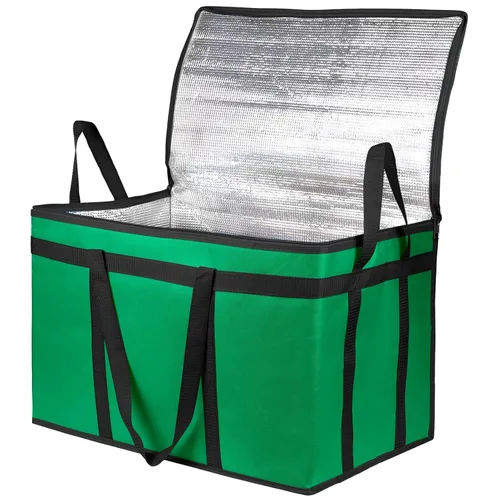 Miniatura 129 de Bodaon Paquete de 10 bolsas aisladas para entrega de alimentos para comidas calientes y frías, bolsas térmicas y enfriadoras, bolsa aislante de Negro