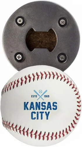 Miniatura 27 de Abrebotellas Chicago C, hecho de una pelota de béisbol real, el abrelatas de béisbol, captador de tapas, imán para nevera