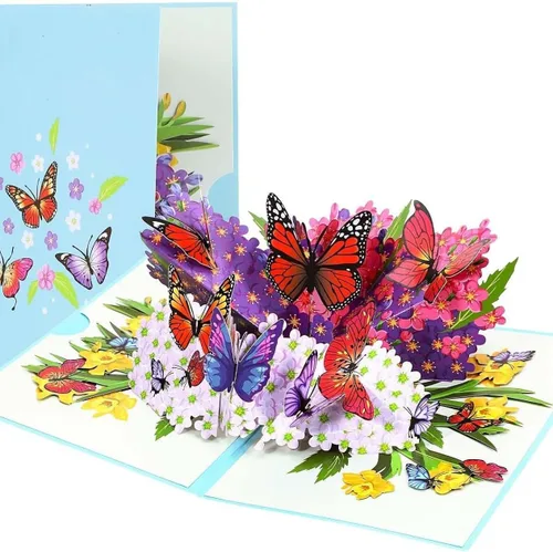 Miniatura 8 de Butterfly Birthday Card, Pop up Birthday Cards for Women Wife Kids, 3D Greeting Cards, Thank You Card, Anniversary Card, Butterfly Gifts for Women
