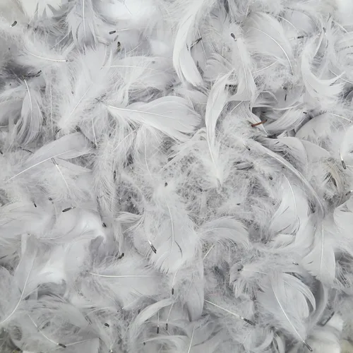 Miniatura 7 de 400 plumas negras, pequeñas plumas naturales para manualidades a granel, colores surtidos de 2.0-3.1 in, plumas de ganso para relleno de regalos