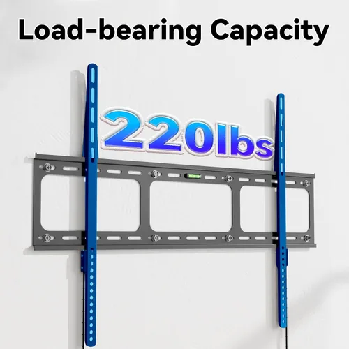 Miniatura 4 de Soporte de pared para TV ultra delgado, de 0.63 pulgadas, de perfil bajo, para la mayoría de 50 a 100 pulgadas, soporte de pared fijo para TV que se