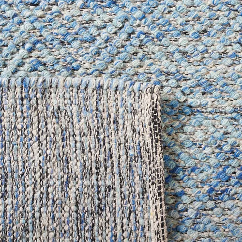 Miniatura 8 de SAFAVIEH Colección Natura - Alfombra decorativa de 2 x 3 pies, azul, lana hecha a mano, ideal para áreas de alto tráfico en entrada, sala de estar