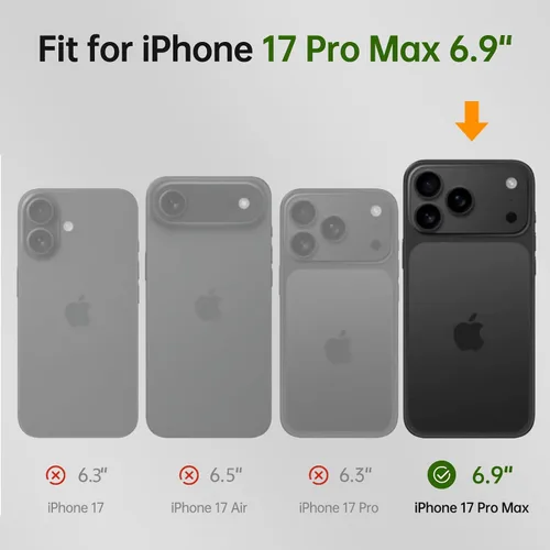 Miniatura 2 de Funda tipo cartera para iPhone 17 Pro Max con tarjetero de crédito, de piel sintética, con función atril, funda protectora a prueba de golpes