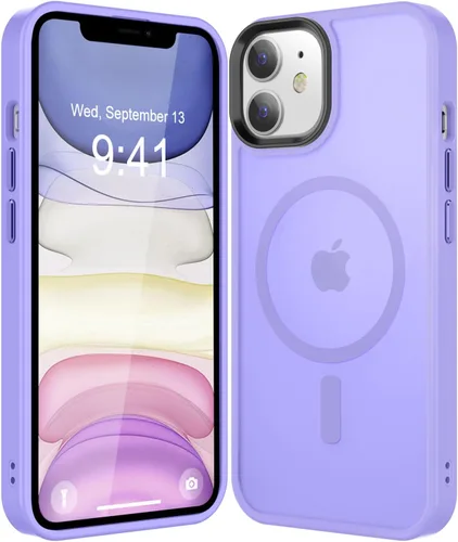 Miniatura 215 de Fuerte magnético para iPhone 11, compatible con Magsafe, [resistente a caídas de 13 pies] Funda trasera translúcida mate con sensación de piel