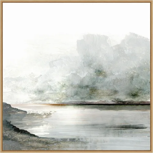 Miniatura 20 de Amanti Art Lienzo enmarcado para pared, 16 x 16 Ebb por Dan Hobday, lienzo enmarcado para pared, obras de arte de paisajes, decoración tradicional