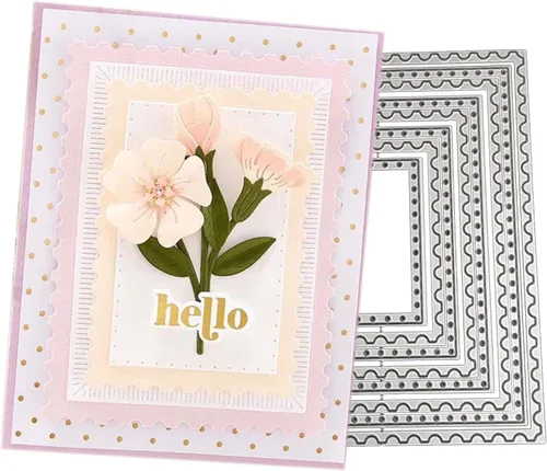 Mvchifay Troqueles de corte con plantillas de metal, herramienta de álbum de recortes, manualidades de bricolaje, plantilla de grabado en relieve de