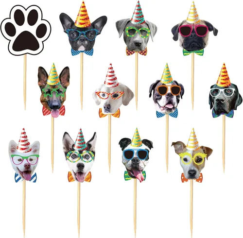 Miniatura 13 de TSJ Cartel de cumpleaños de perro, decoración de fiesta temática de perro, suministros de fiesta de cachorros para fiesta de cumpleaños, baby shower