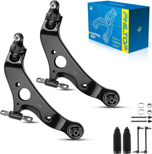 Miniatura 40 de PHILTOP Kit de suspensión delantera de 10 piezas, brazos de control inferiores con juntas de bola, eslabones de extremo de barra estabilizadora