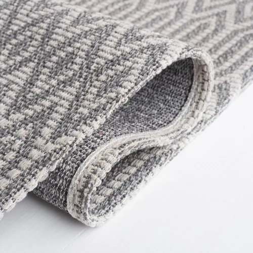 Miniatura 6 de Martha Stewart x SAFAVIEH - Colección de alfombras de área de 2 x 8 pies, color antracita y gris claro, tejido plano, de algodón, ideal para sala