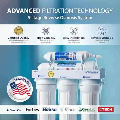 Miniatura 2 de APEC Sistema para filtro de agua potable por ósmosis inversa. High Flow 90 GPD (ULTIMATE RO-90)