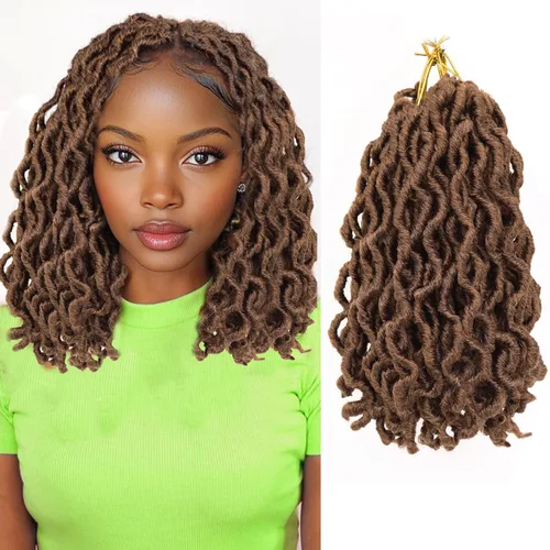 Miniatura 21 de Cabello de ganchillo de 14 pulgadas, 6 paquetes/lote de trenzas de ganchillo suaves gitanas, trenzas onduladas de ganchillo de 3 tonos, rizadas