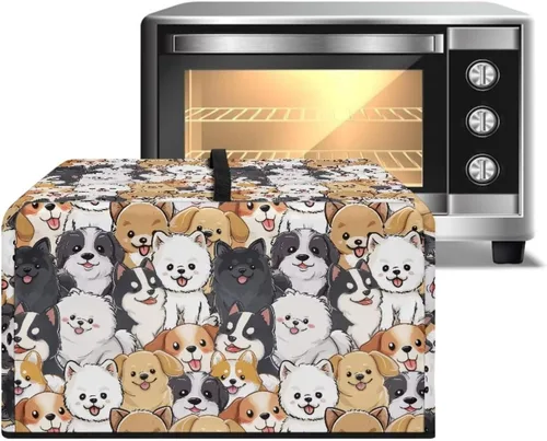 Miniatura 41 de Cubierta de horno de microondas de convección para encimera, tostadora, horno, protector de electrodomésticos para decoración de cocina del hogar