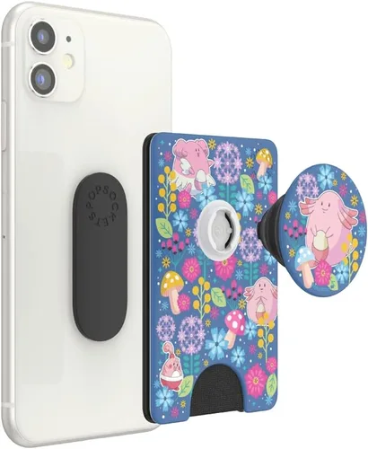 Miniatura 3 de Cartera para teléfono PopSockets con agarre expandible para teléfono, tarjetero para teléfono, Pokémon - Chansey Wonderland