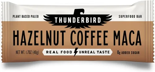 Miniatura 7 de Thunderbird Bars - Bocadillo energético, sin gluten con proteínas, comida real saludable, paleo vegano sin OGM, sin azúcar añadida, sabor Yaupon
