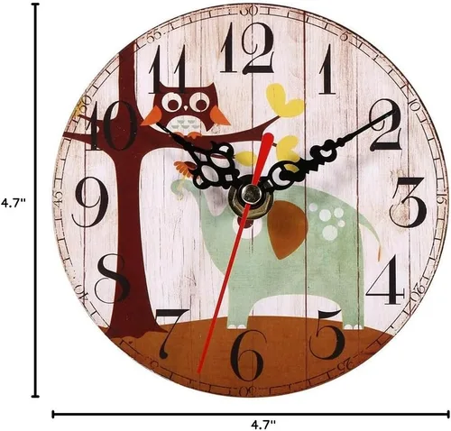 Miniatura 3 de Reloj colgante de madera, reloj de pared de madera ligero, práctico para decoración del hogar, decoración de cocina (#1)
