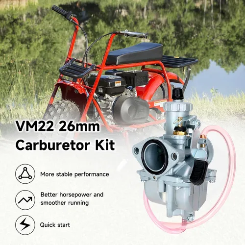 Miniatura 2 de FVRITO VM22 Carburador de Carrera de Rendimiento para Predator 212cc 196cc Coleman CT200U BT200X KT196 Mini Bike Go Kart GX160 GX200 6.5HP OHV Motor