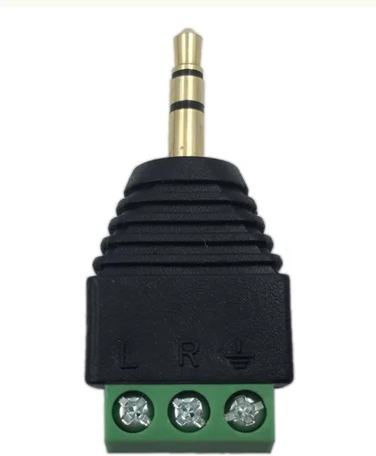 Miniatura 6 de CERRXIAN 0.138 in 3 polos audio estéreo vídeo macho a 3 tornillos hembra doble pista reemplazo auricular adaptador convertidor Balum sin soldadura