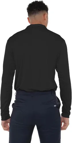 Miniatura 2 de Campus Lab Sudadera deportiva oficial de la NCAA Collegiate para hombre, con cremallera de un cuarto, logotipo en el pecho izquierdo, colección negra