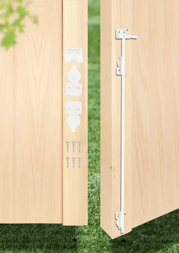 Miniatura 8 de Perno de caña de alta resistencia de 12 pulgadas, para barra de caída, cercas de metal de PVC, puertas dobles, acero sólido blanco, 1 paquete