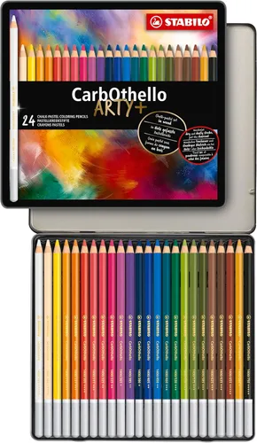 Miniatura 9 de STABILO Lápiz de Color de Artista Pastel Tiza CarbOthello ARTY, Juego de 36 en Lata, Efectos de Acuarela, Bocetos, Dibujo, Colorear