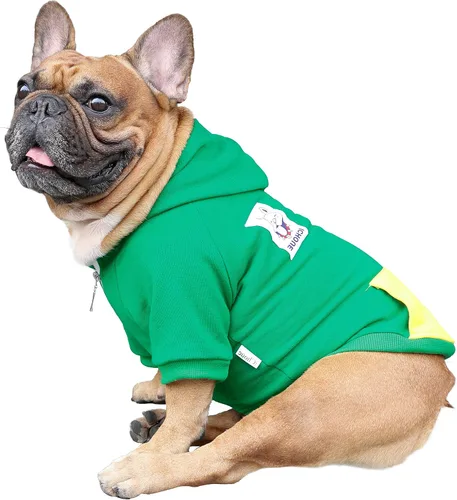 Miniatura 18 de iChoue - Disfraces para perros, I am a French Bulldog, suéteres divertidos, abrigos de invierno, sudaderas con capucha, Frenchie Pitbull Corgi, Pug