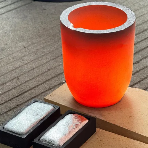 Miniatura 6 de CANALHOUT Crisoles de grafito de carburo de silicio, crisoles para derretir metal, resisten la alta temperatura de 1800℃ (3272°F), fundición