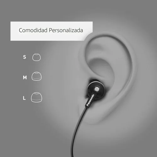 Miniatura 4 de Panasonic ErgoFit - Auriculares con cable, auriculares intrauditivos con sonido dinámico cristalino y ergonómicos de ajuste personalizado (S/M/L)