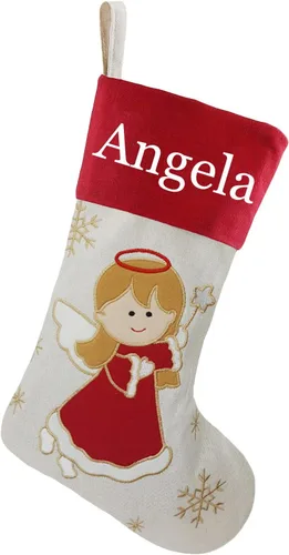 Miniatura 36 de Juego de 3, medias de Navidad personalizadas de 18 pulgadas con tecnología de bordado, diseños de Papá Noel, muñeco de nieve y renos para decoración